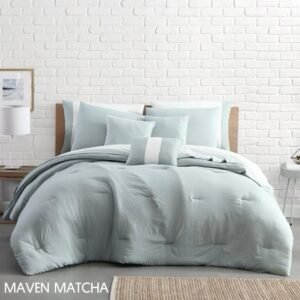 JUEGO DE EDREDON 10 PIEZAS MAVEN MATCHA