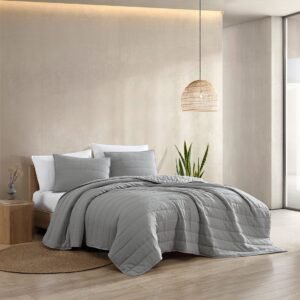 EDREDON ADARA DOBLE VISTA GRIS