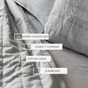 EDREDON ADARA DOBLE VISTA GRIS