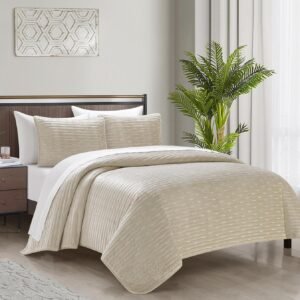 COLCHA CASTIEL 3 PZ BEIGE