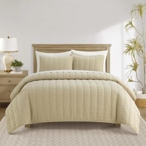 COLCHA JALLA 3 PZ BEIGE